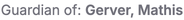 The tab bar showing which Dependent you are caring for